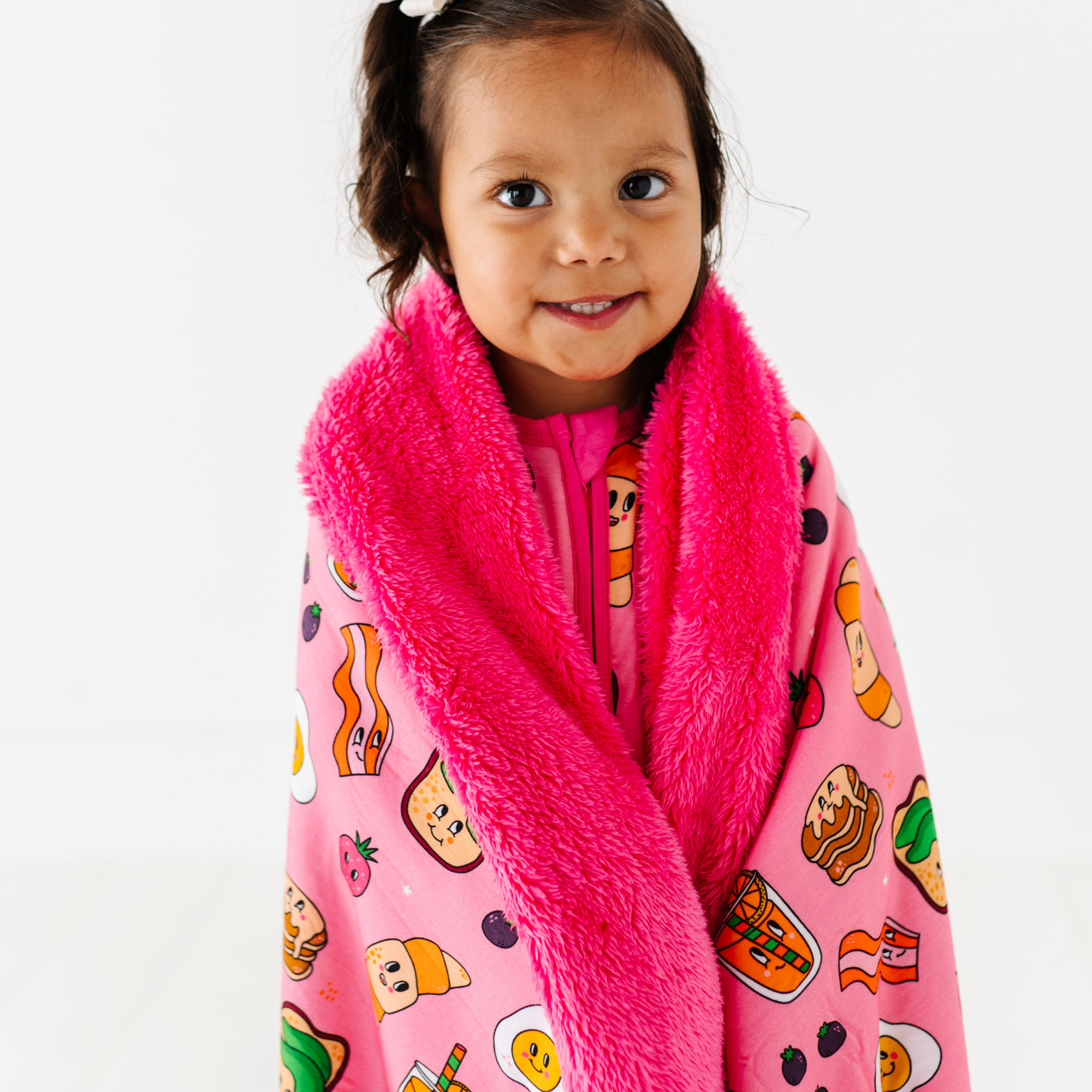 Pink Breakfast Plush Blanket