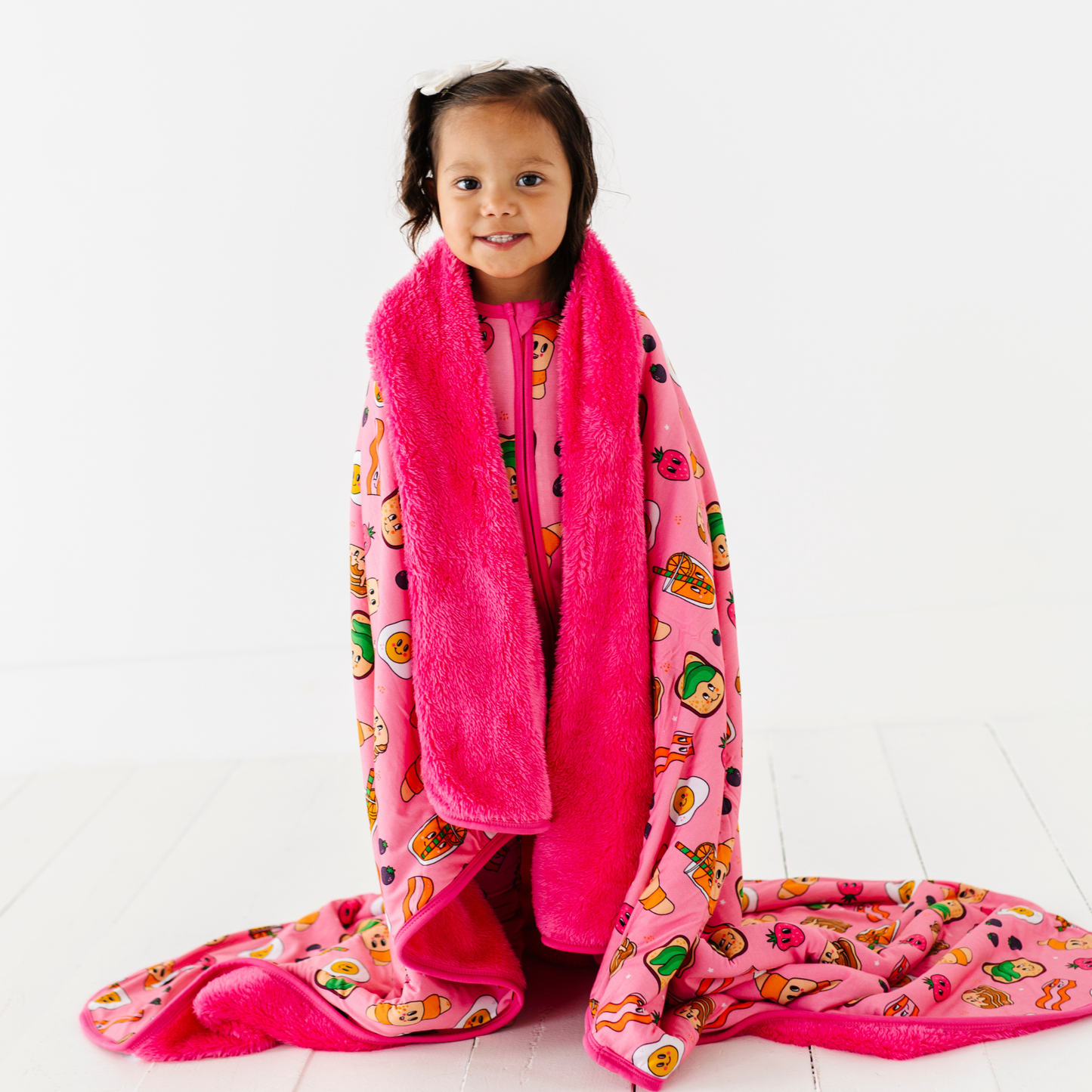 Pink Breakfast Plush Blanket