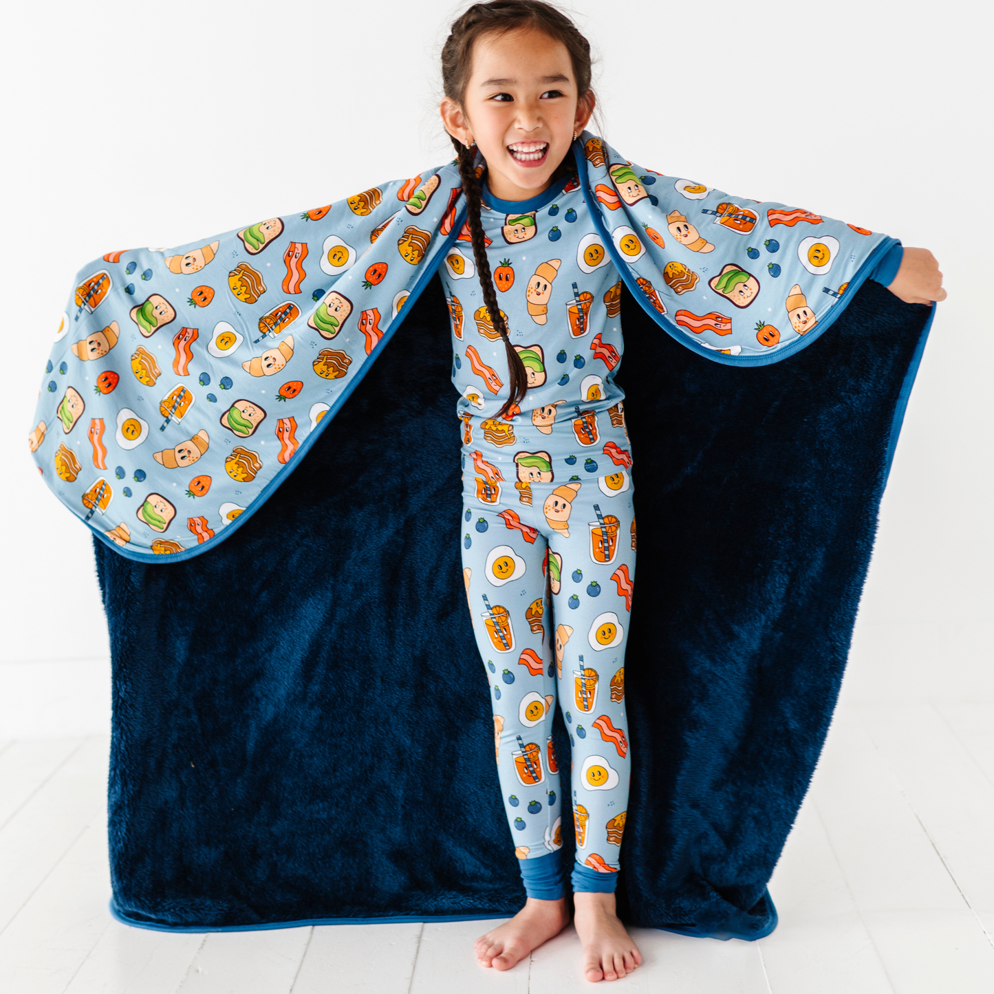 Blue Breakfast Plush Blanket