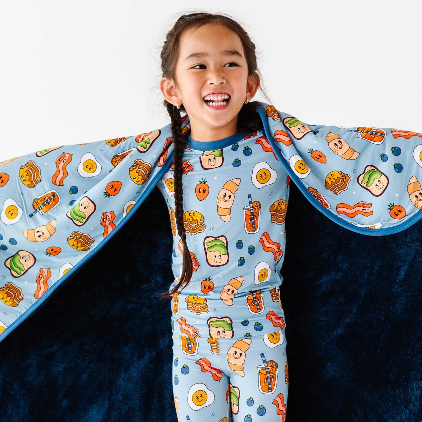 Blue Breakfast Plush Blanket