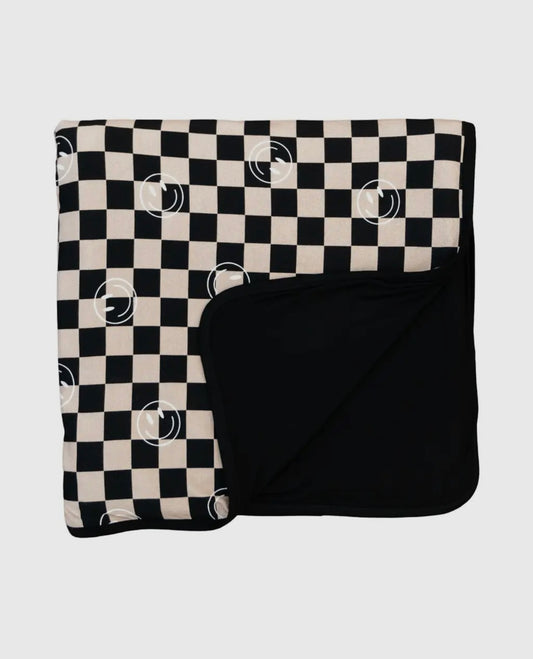 Smiley Check Bamboo Blanket